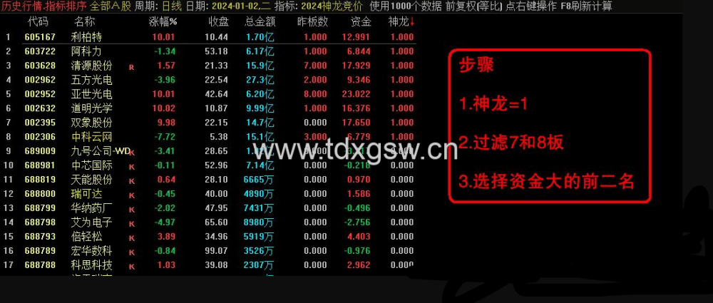 【2024神龙竞价】竞价排序指标，信号全天不变！源码附图