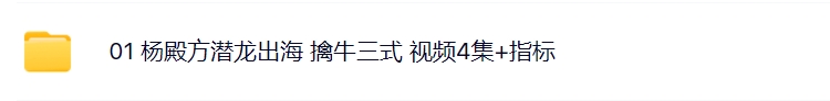 杨殿方2024集合竞价异动试盘移动筹码课 极简转折开盘定式t+0技巧+杨殿方12套课程指标合集