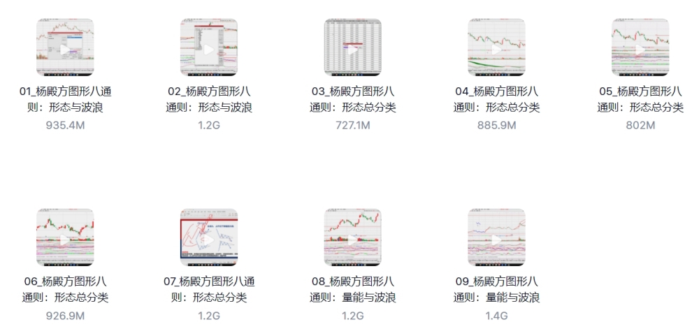 杨殿方2024集合竞价异动试盘移动筹码课 极简转折开盘定式t+0技巧+杨殿方12套课程指标合集
