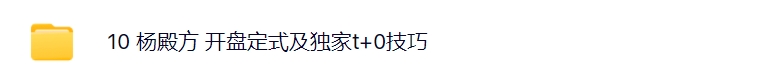 杨殿方2024集合竞价异动试盘移动筹码课 极简转折开盘定式t+0技巧+杨殿方12套课程指标合集