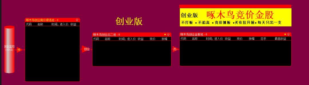 《啄木鸟竞价系统》软件版指标+版面+股池 不打板、不追高、每天一支票