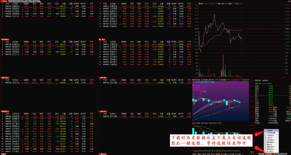 通达信【首板二板一键选股系统】集合竞价抓首板二板连板一进二指标公式源码竞价选股