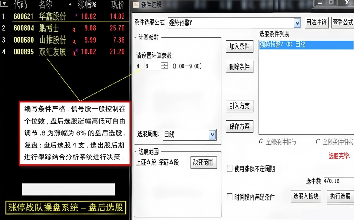 很早之前很火的一套【涨停战队操盘炒股系统】全套选股预警无加密版本 很早之前很火的一套【涨停战队操盘炒股系统】全套选股预警无加密版本