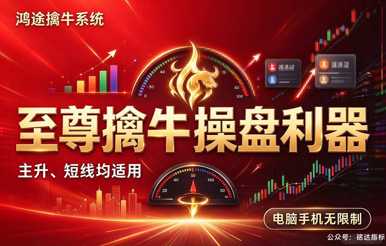 【鸿途擒牛系统】至尊擒牛操盘利器主升，短线均适用电脑手机无限制