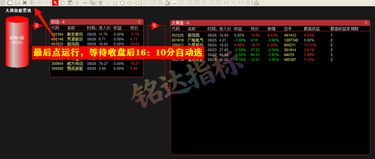 【2025金钻大黄鱼】预警、低吸、排序 捕捉最强拉升段、快速拉升段用黄鱼的形态表现。指标升级加入排序 【2025金钻大黄鱼】预警、低吸、排序 捕捉最强拉升段、快速拉升段用黄鱼的形态表现。指标升级加入排序