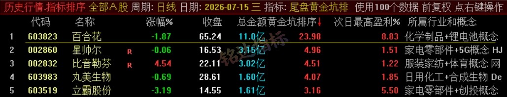 『尾盘黄金坑排序』主力洗盘结束后的尾盘潜伏低吸 短线次日套利排序工具 数据可回测,电脑使用 『尾盘黄金坑排序』主力洗盘结束后的尾盘潜伏低吸 短线次日套利排序工具 数据可回测,电脑使用