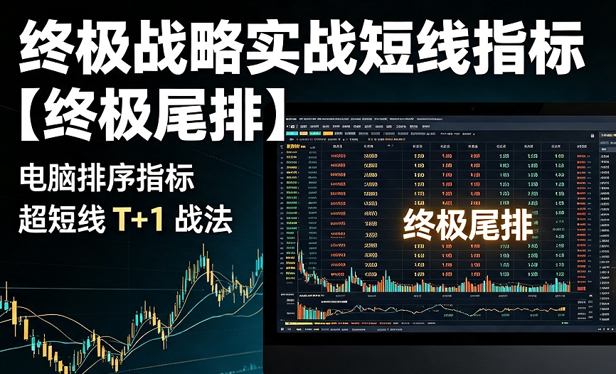 终极战略实战指标【终极尾排】电脑排序指标、超短线 T+1 战法,捕捉次日冲高利润