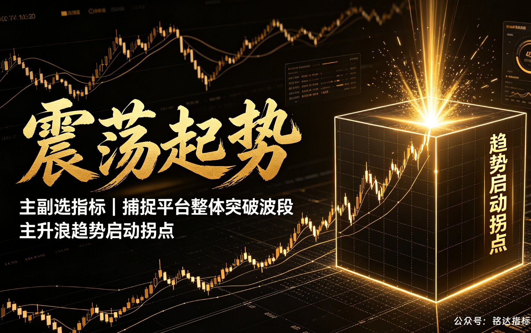 实战【震荡起势】主副选指标 捕捉平台整体突破波段主升浪趋势启动拐点 无未来通达信手机电脑通用