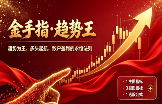 【金手指•趋势王】趋势为王，多头起航，散户盈利的永恒法则，1主3副1选股