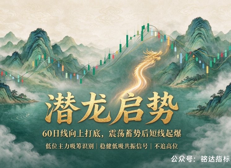 【潜龙启势】稳健型短线蓄势起爆策略，多维度顺势而为，无未来函数 手机电脑均可使用